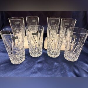 Set of eight G. Durand "Cristal de Sevres" cut crystal tumblers.